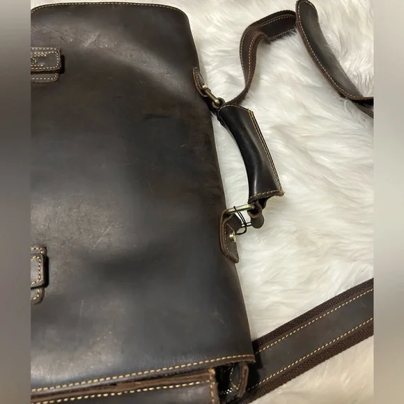 Rowan Full Grain Water Buffalo Leather Briefcase for Men - Picture 8 of 16